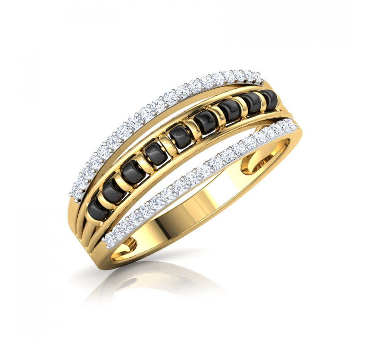 Twined Lisa Mangalsutra Diamond Ring