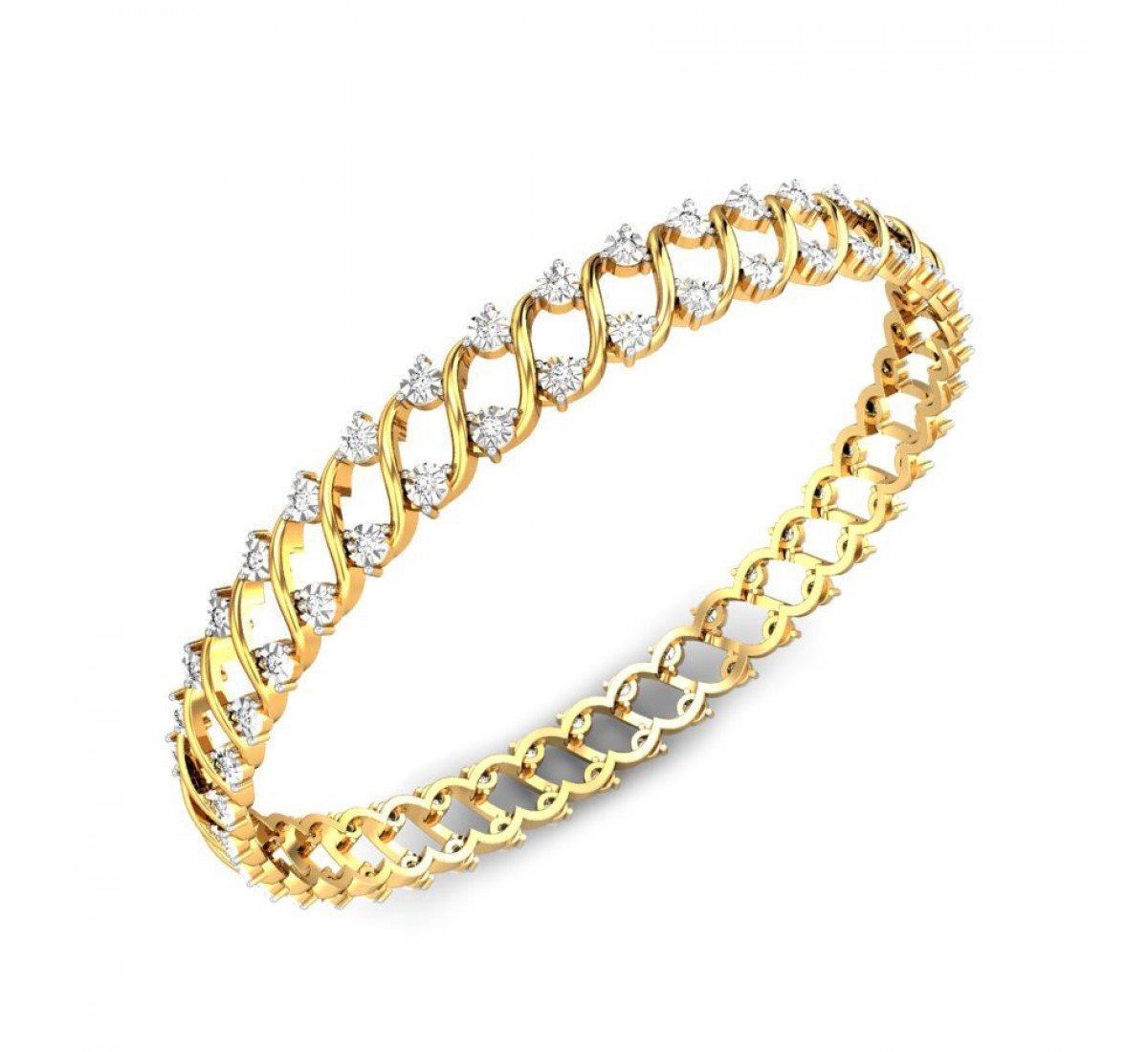 Shiza Round Diamond Bangles