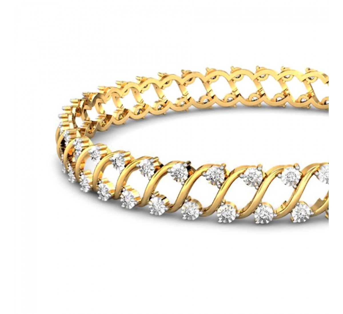 Shiza Round Diamond Bangles