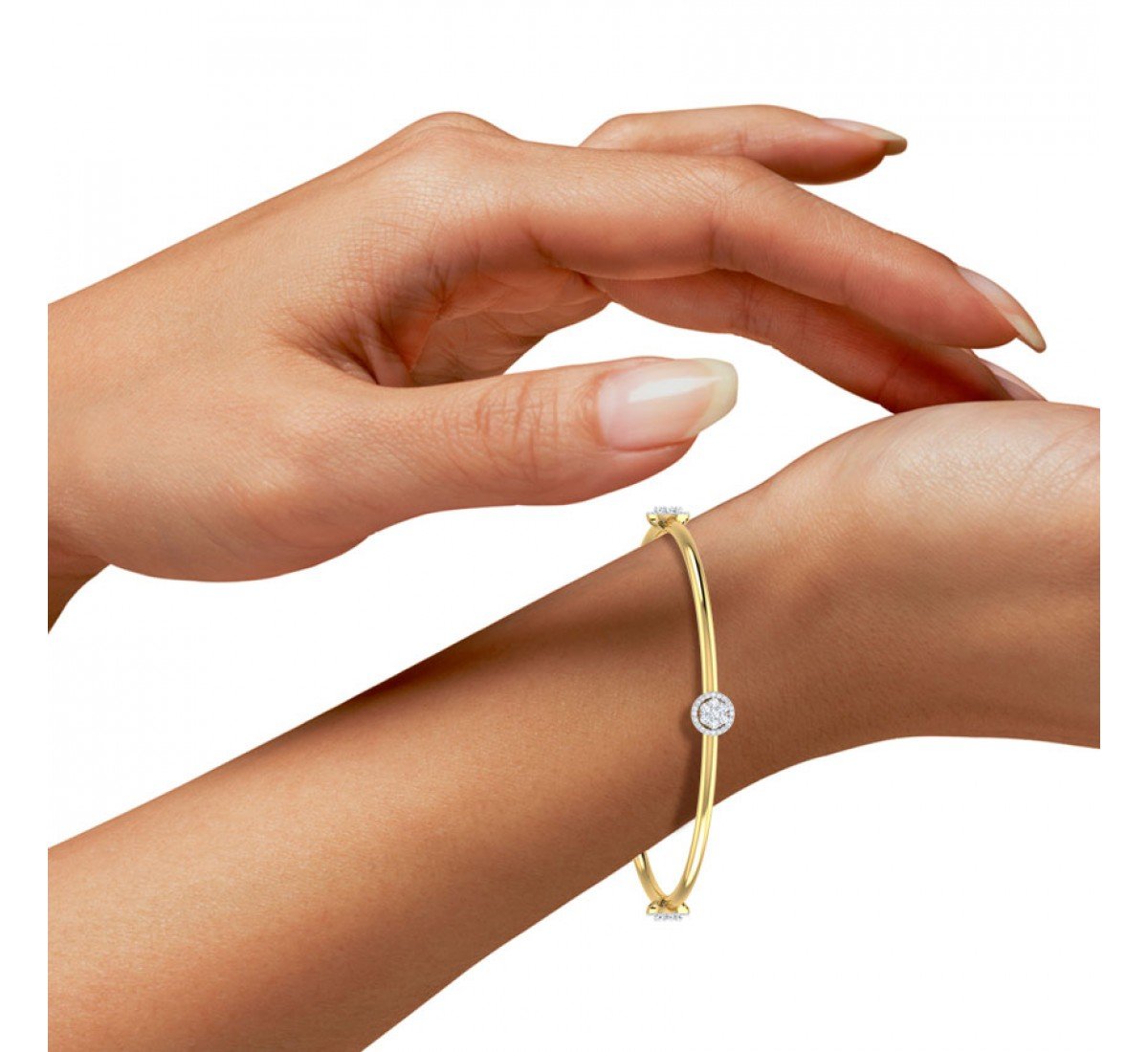 Enriqueta Slender Diamond Bangles