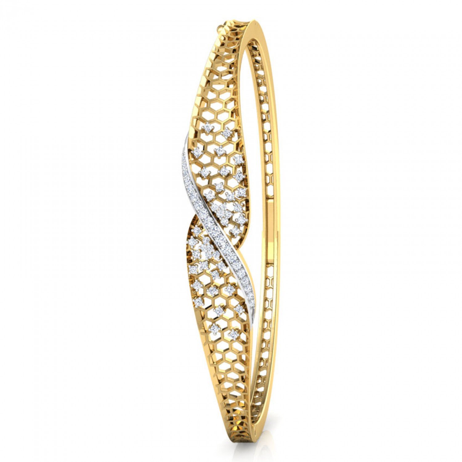 Entwined Lattice Diamond Bangles