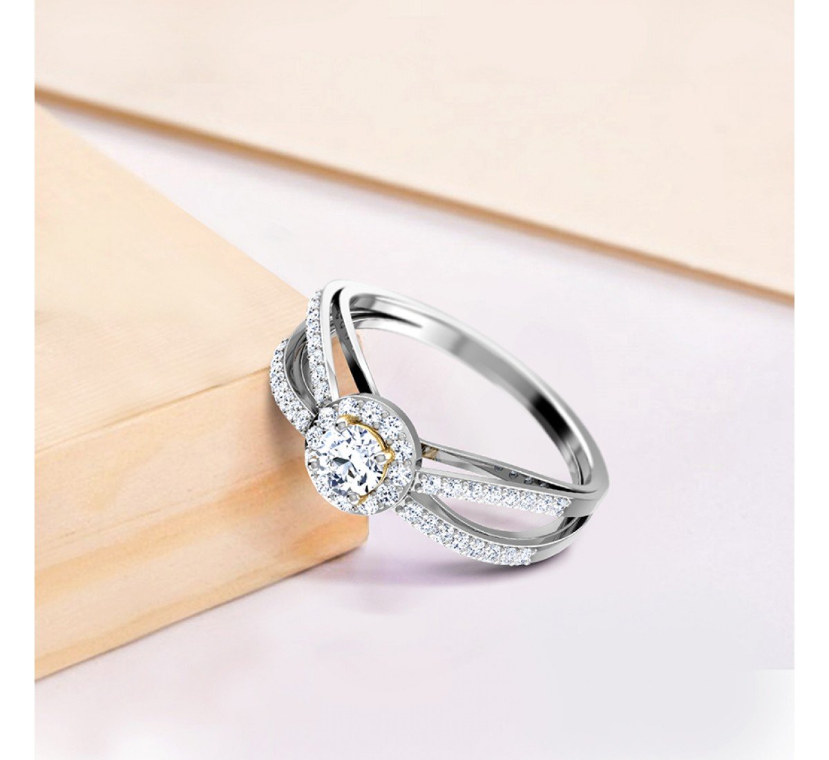 Curvace Solitaire Diamond Ring