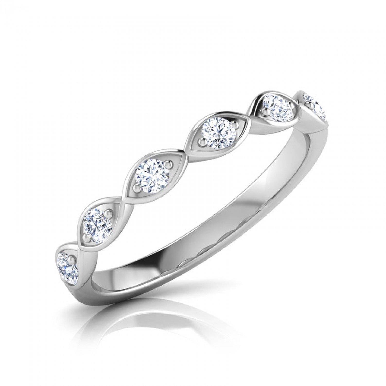 Ethereal Twist Filigree Diamond Band