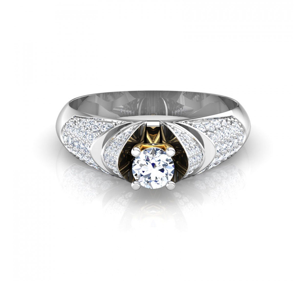 Nishk Lyra Solitaire Diamond Ring