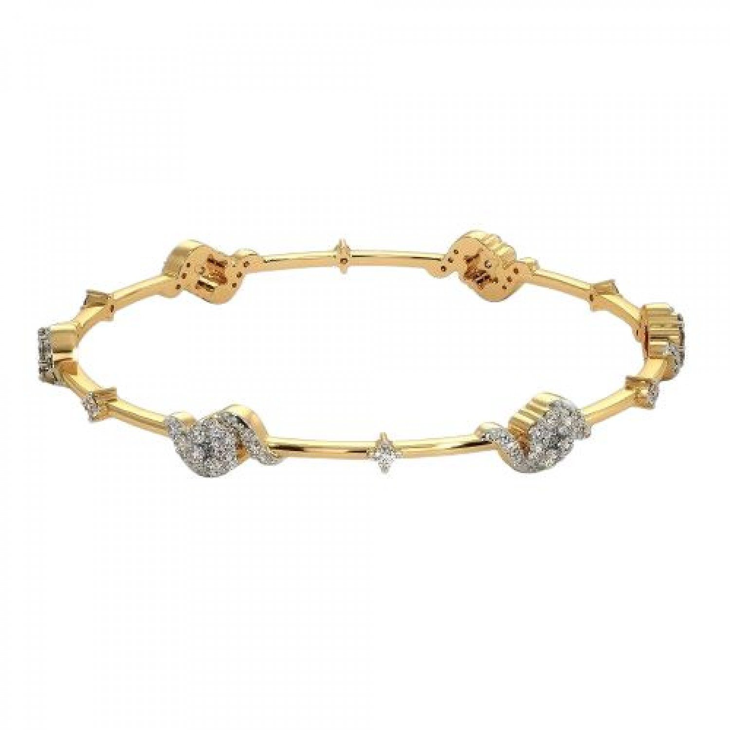 Modern Twine Diamond Bangles