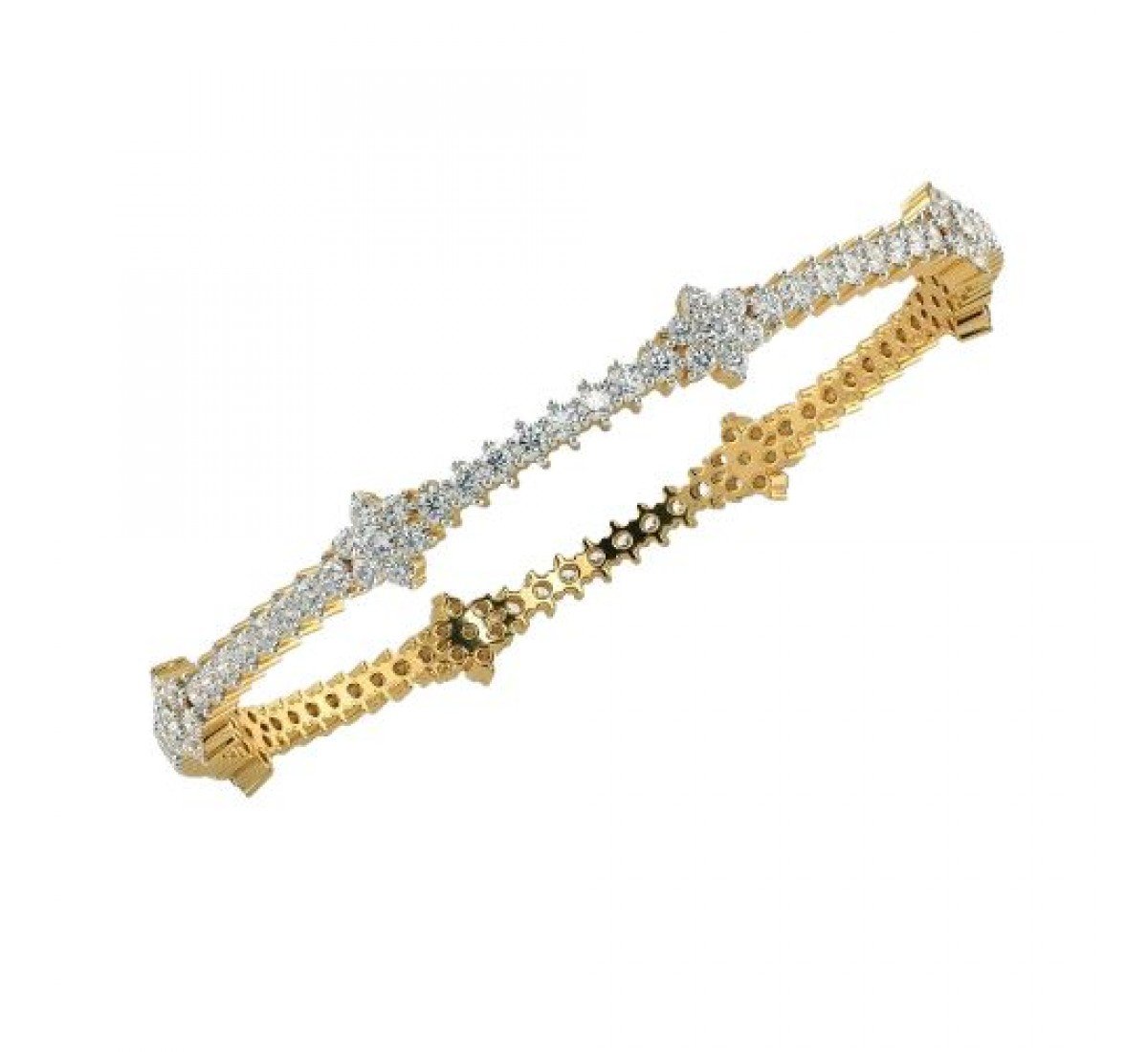 Creeper Blossom Diamond Bangles