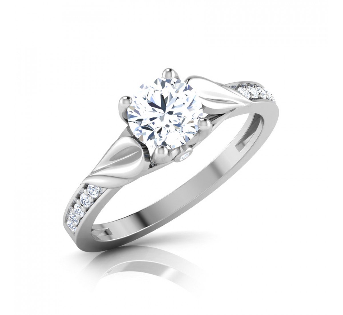 Lustrous Spark Solitaire Diamond Ring