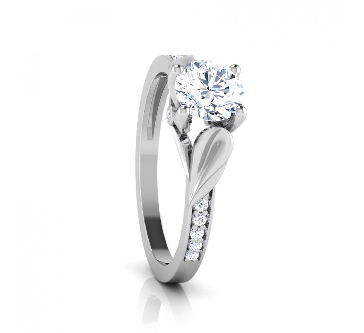 Lustrous Spark Solitaire Diamond Ring