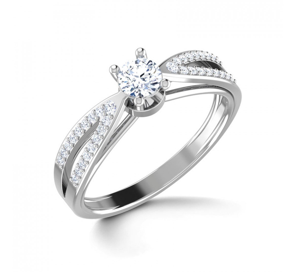 Opulence Knot Solitaire Diamond Ring