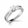 Opulence Knot Solitaire Diamond Ring