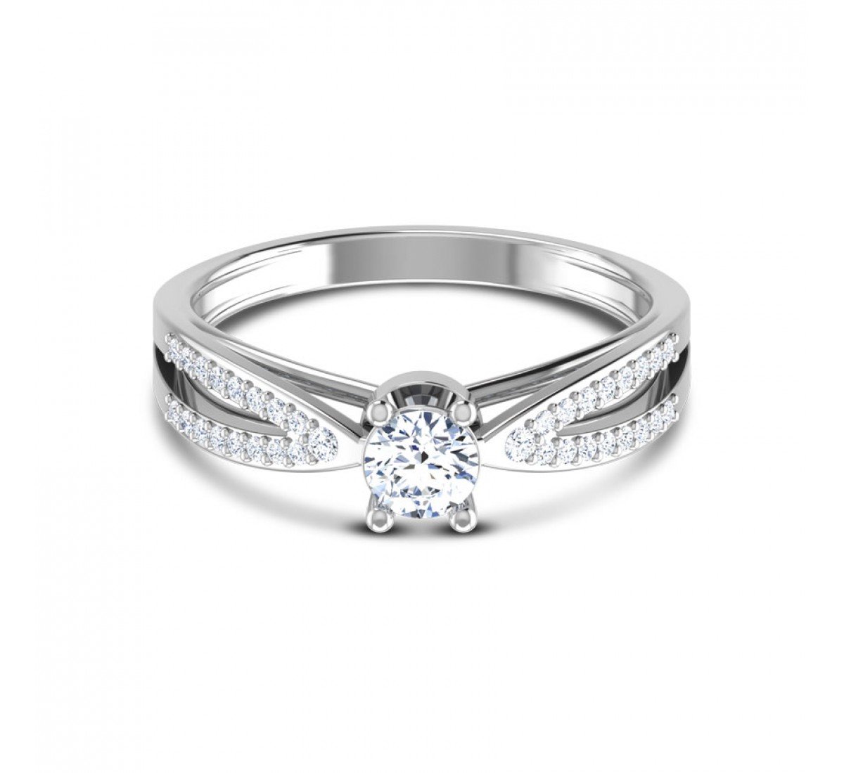 Opulence Knot Solitaire Diamond Ring