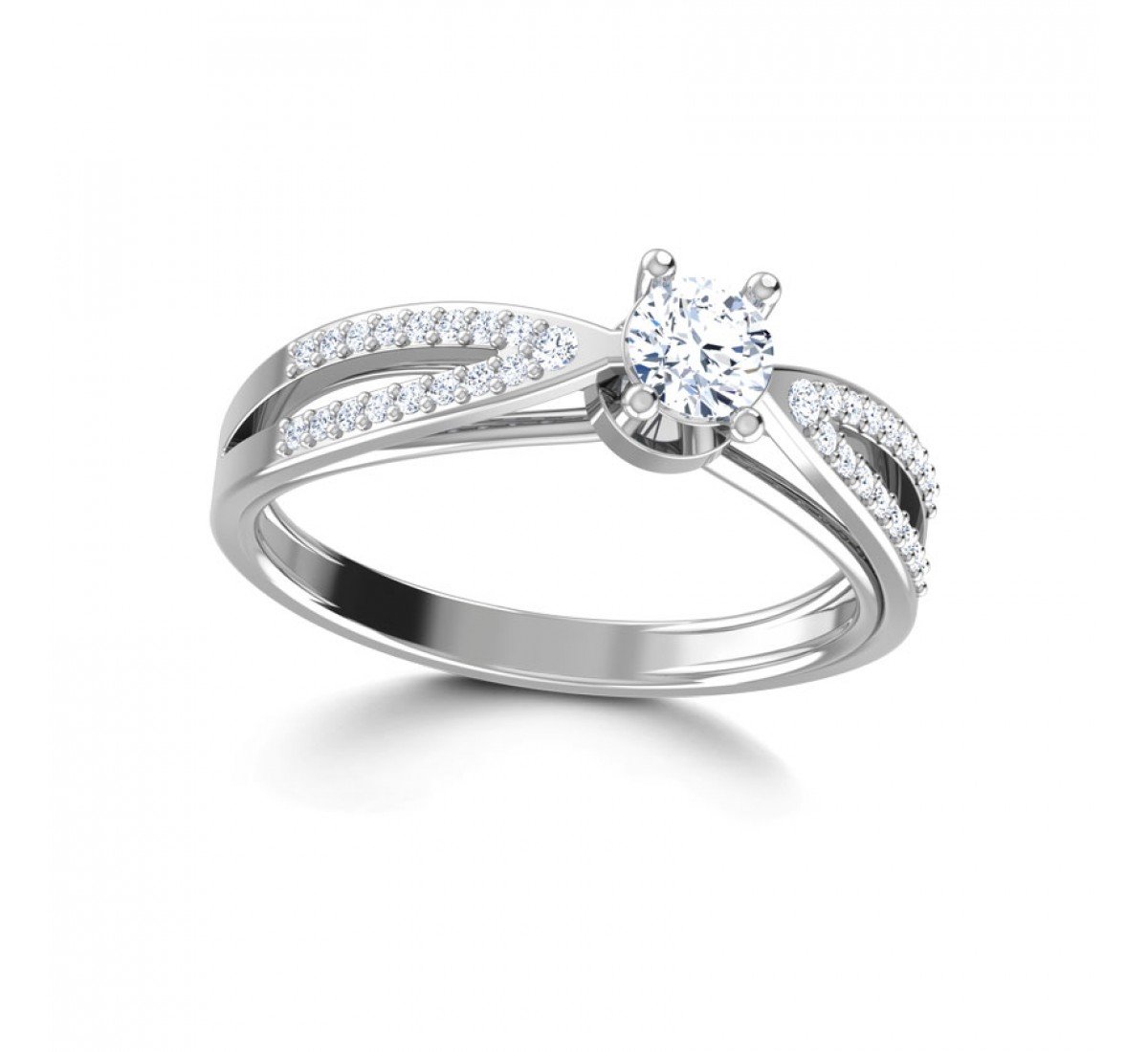 Opulence Knot Solitaire Diamond Ring