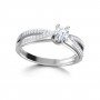 Opulence Knot Solitaire Diamond Ring