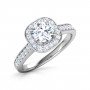 Whimsical Curve Solitaire Diamond Ring