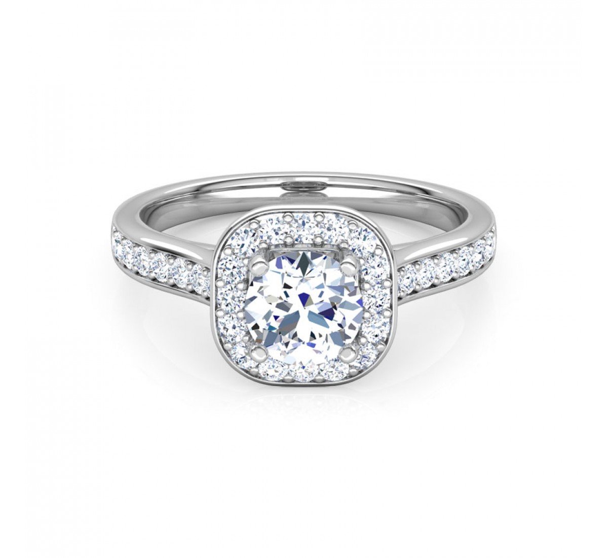 Whimsical Curve Solitaire Diamond Ring
