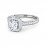 Whimsical Curve Solitaire Diamond Ring
