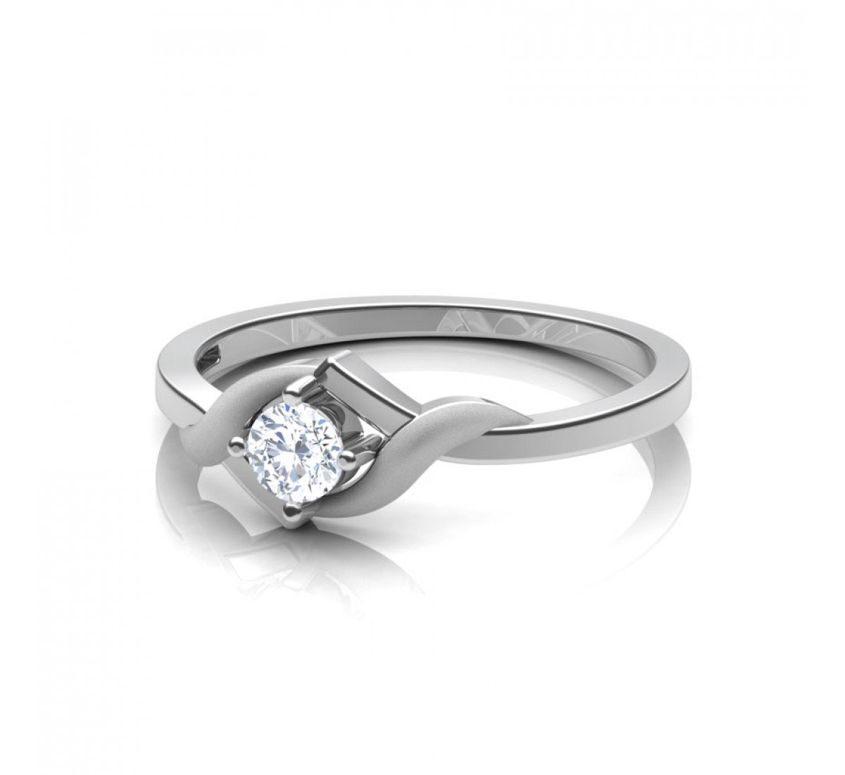 Adornaral ove Solitaire Diamond Ring