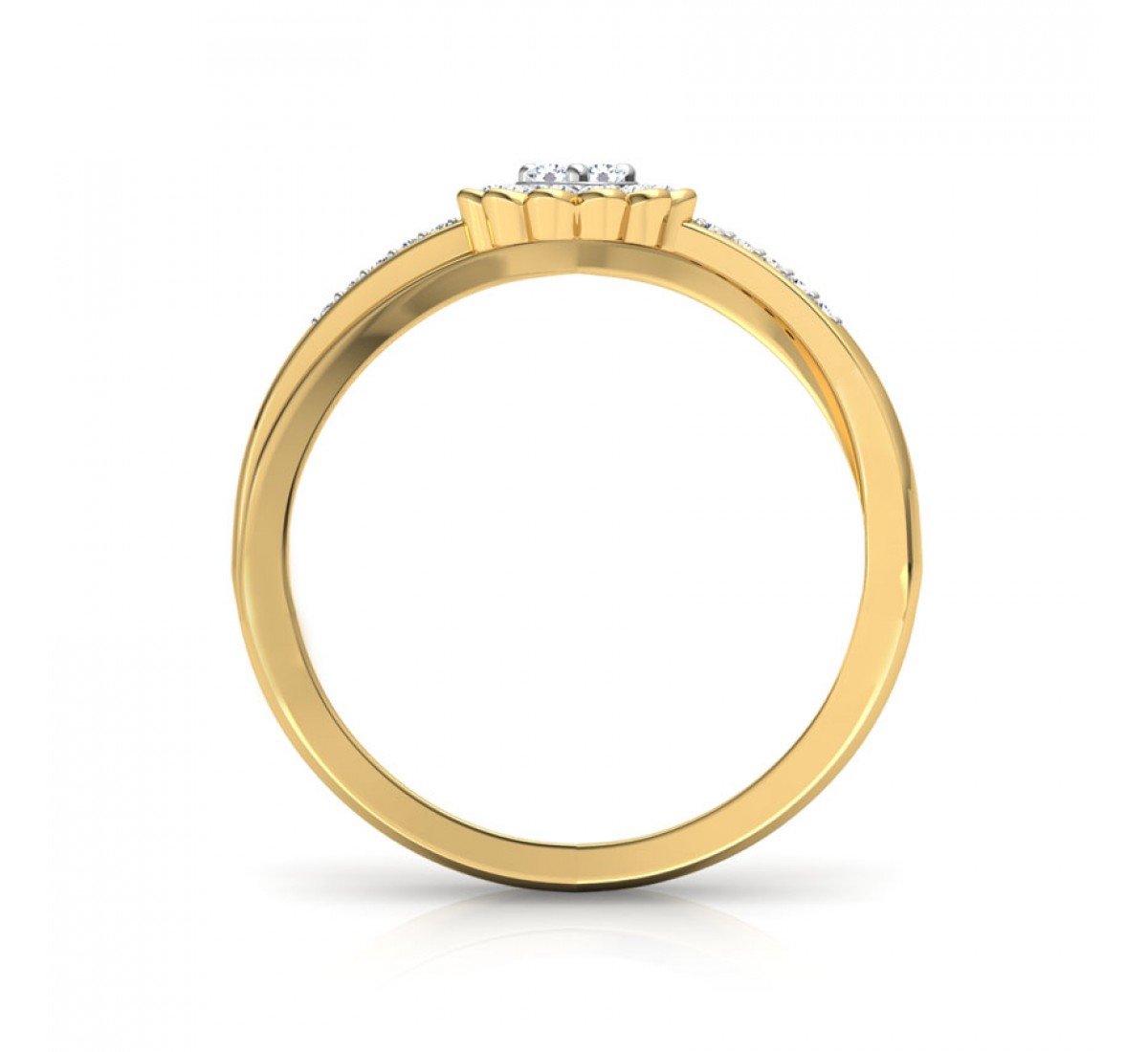 Elegant Swirl Diamond Ring