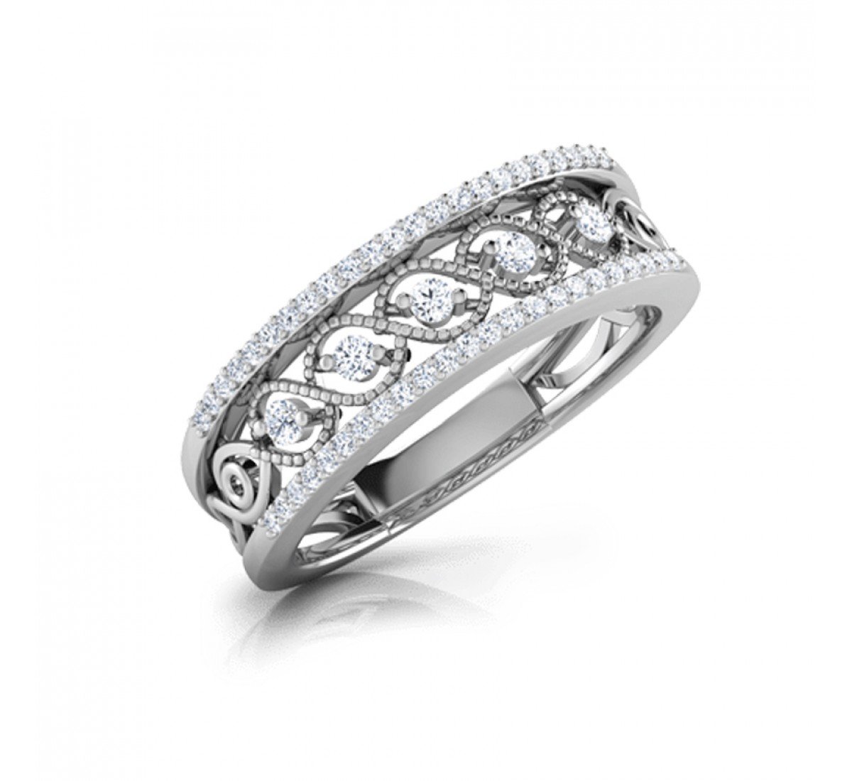Blazing Helix Diamond Ring