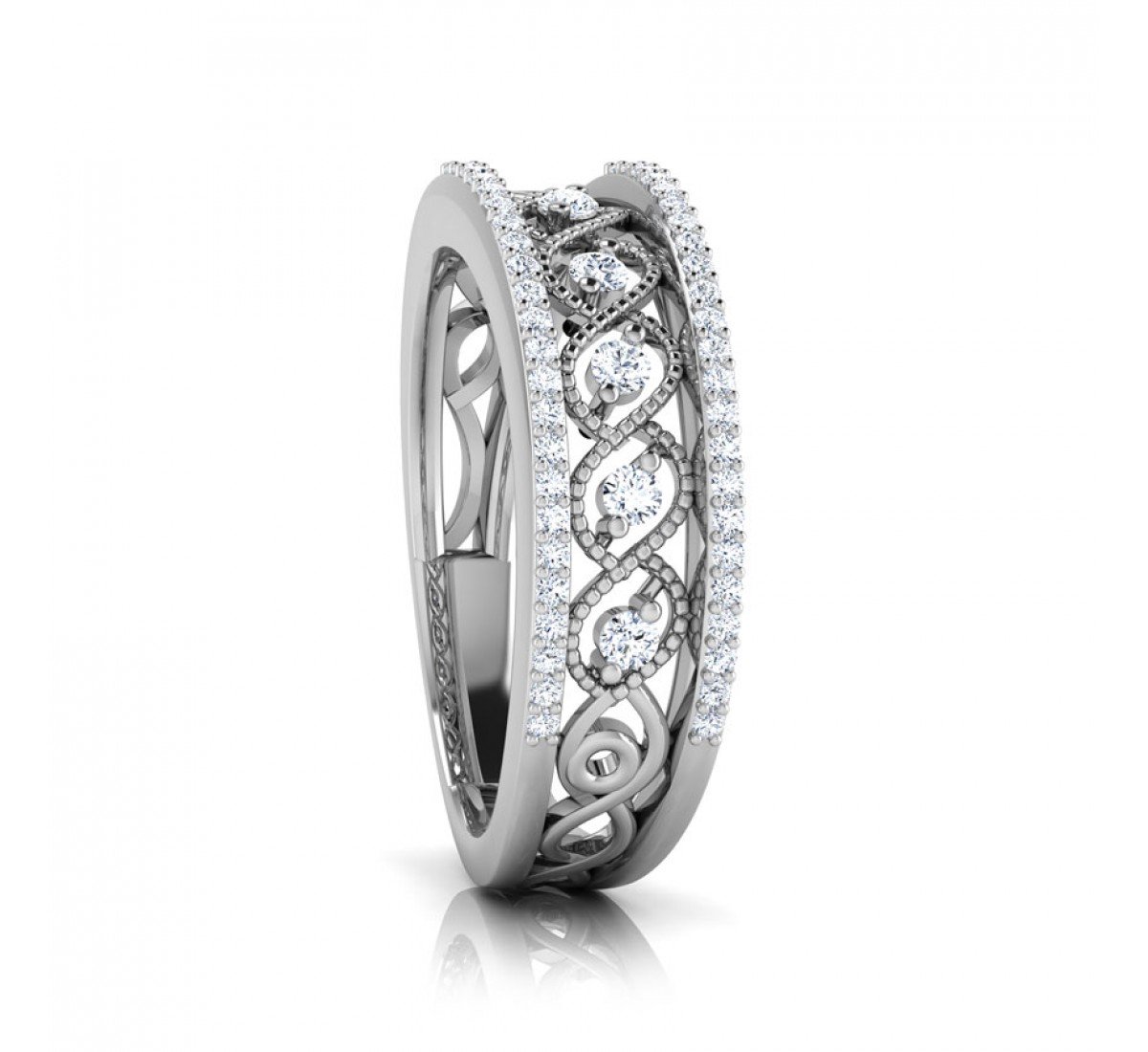 Blazing Helix Diamond Ring