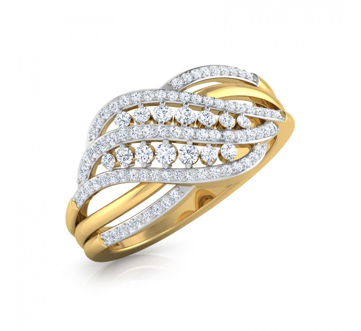 Classic Crossover Diamond Ring