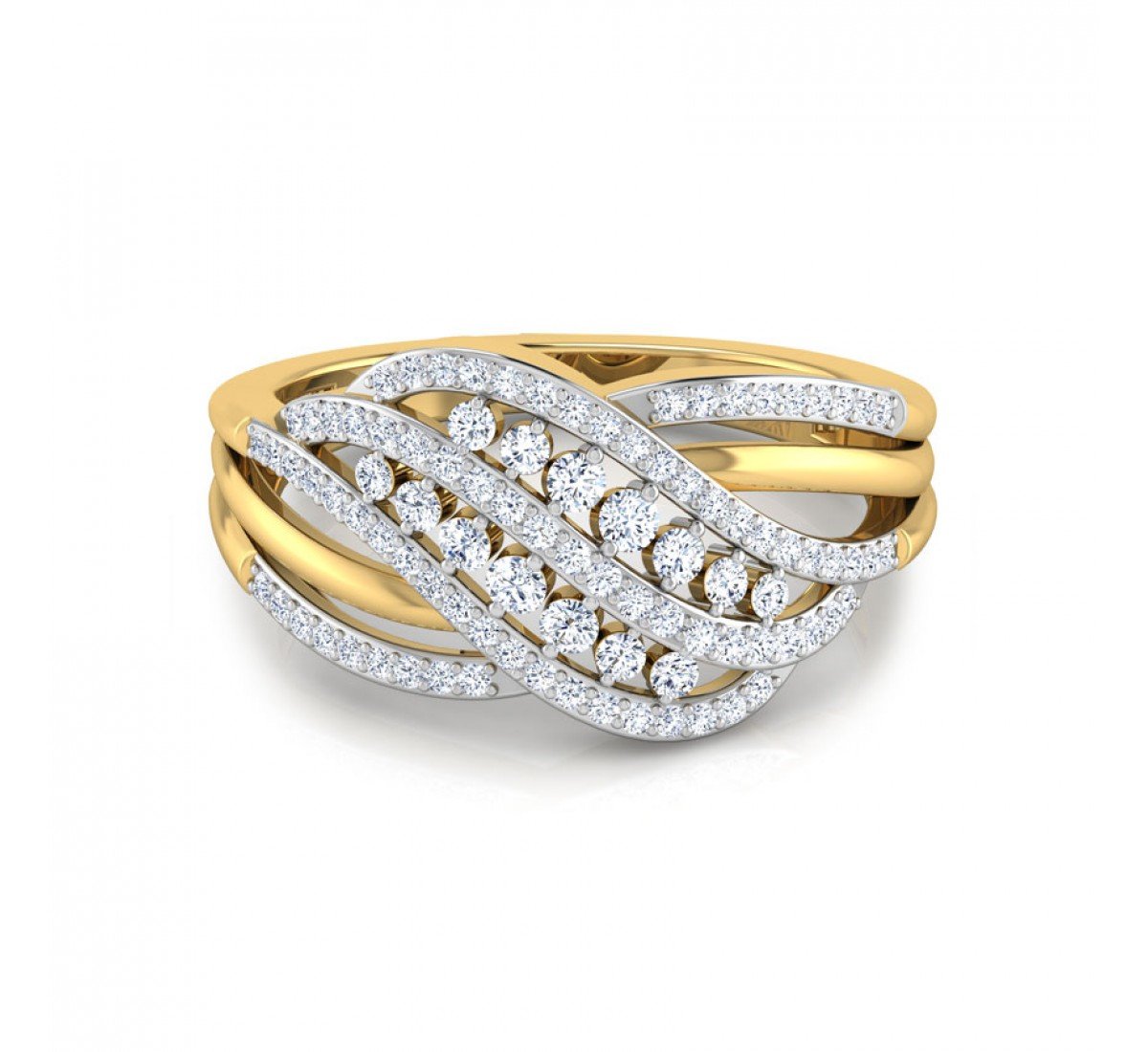Classic Crossover Diamond Ring