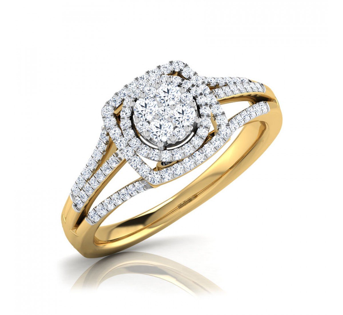 Soverign Double Halo Diamond Ring