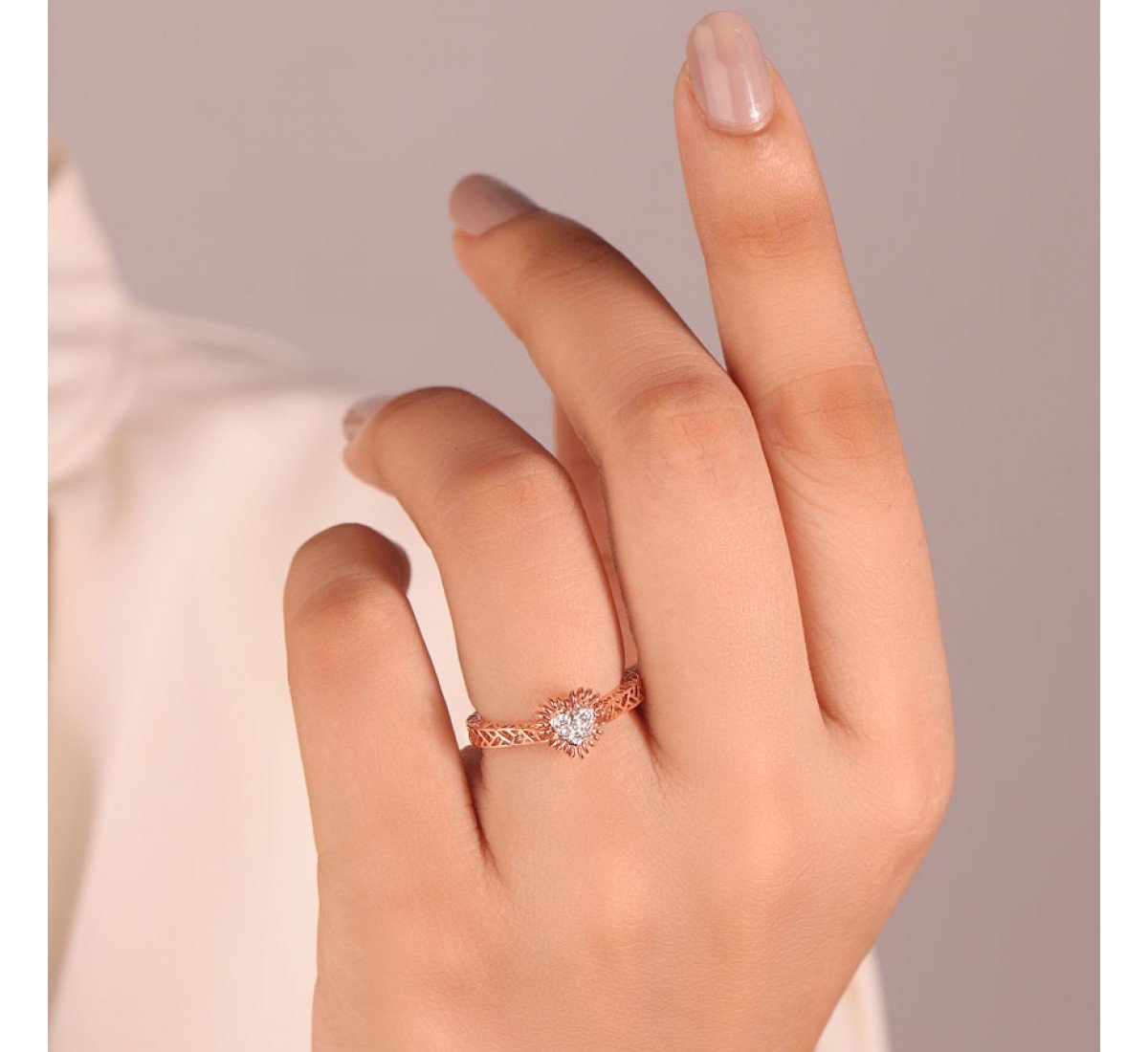 Stellar Droplet Diamond Ring