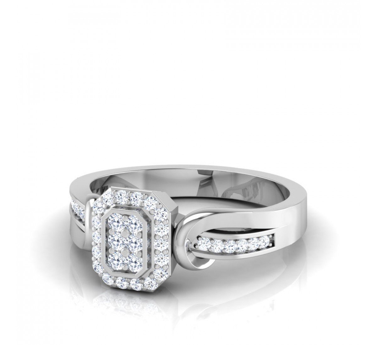 Triplet Glowing Adorn Diamond Ring