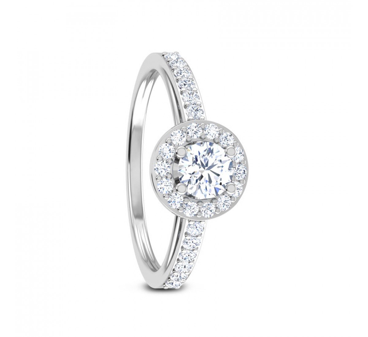 Luminous Round Solitaire Diamond Ring