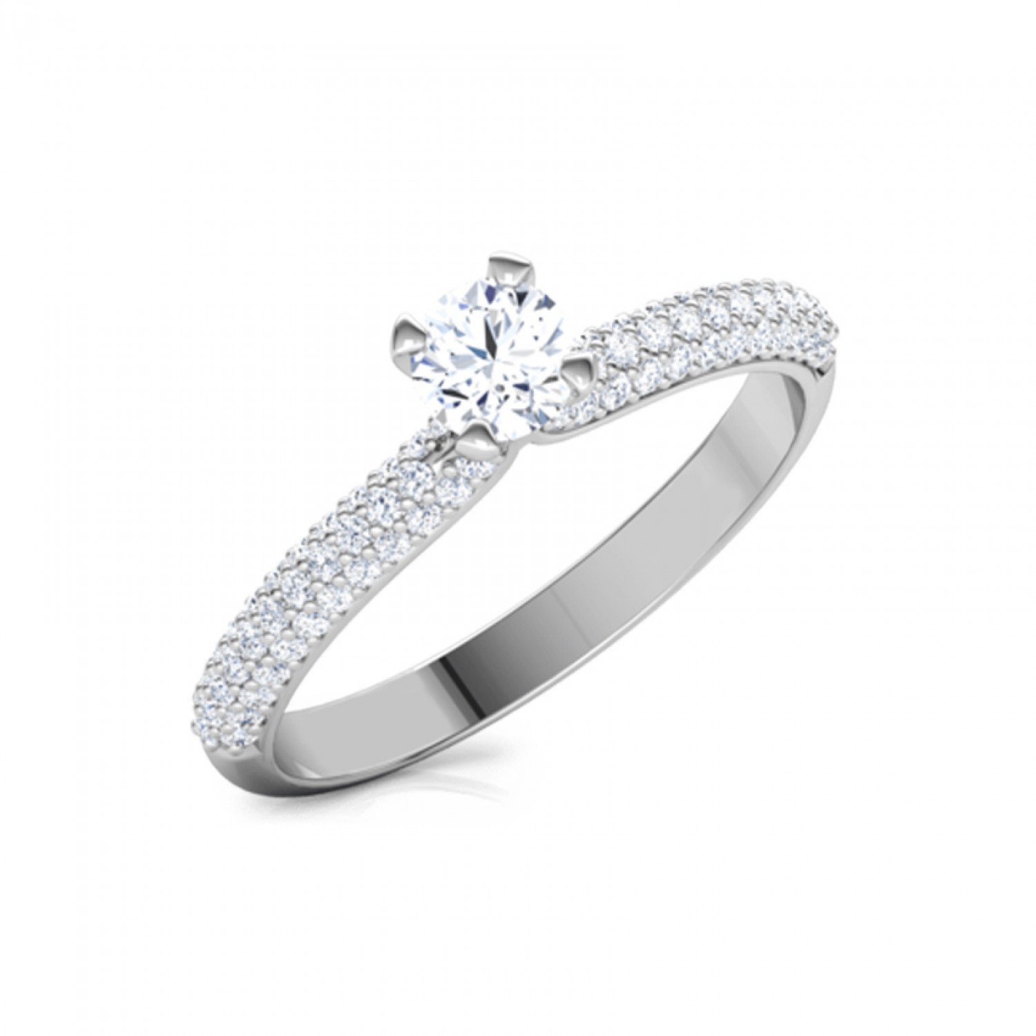 Aurorium Solitaire Diamond Ring