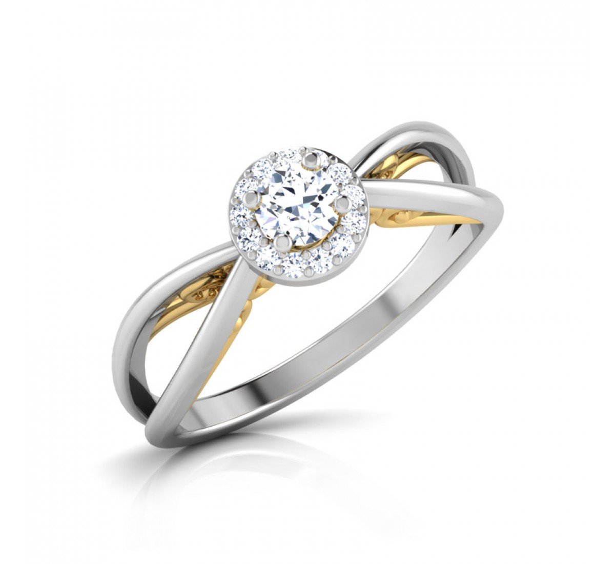 Garland Spiral Solitaire Diamond Ring