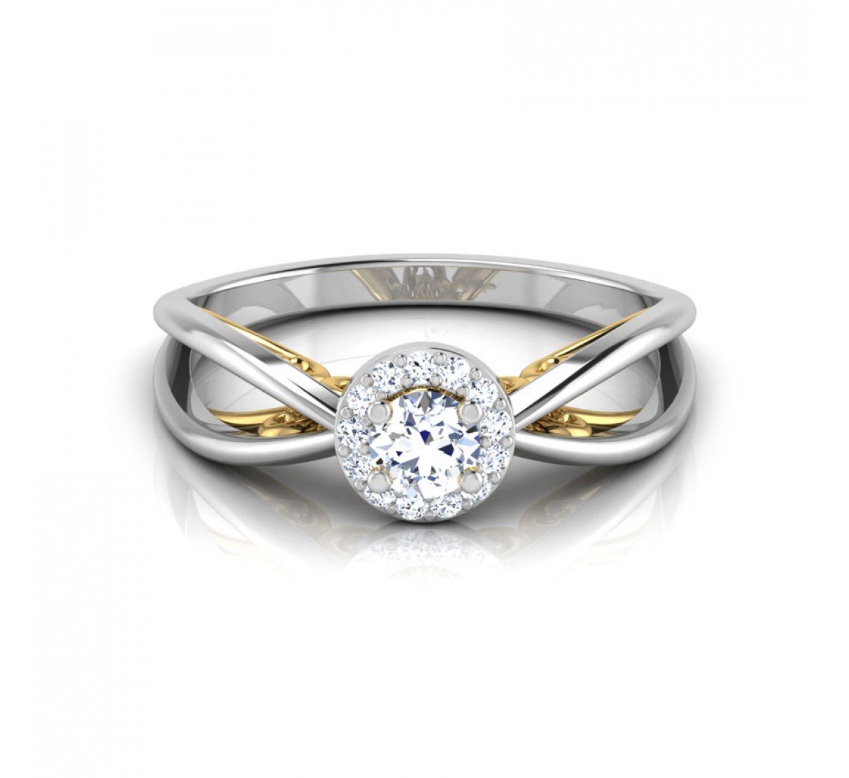 Garland Spiral Solitaire Diamond Ring