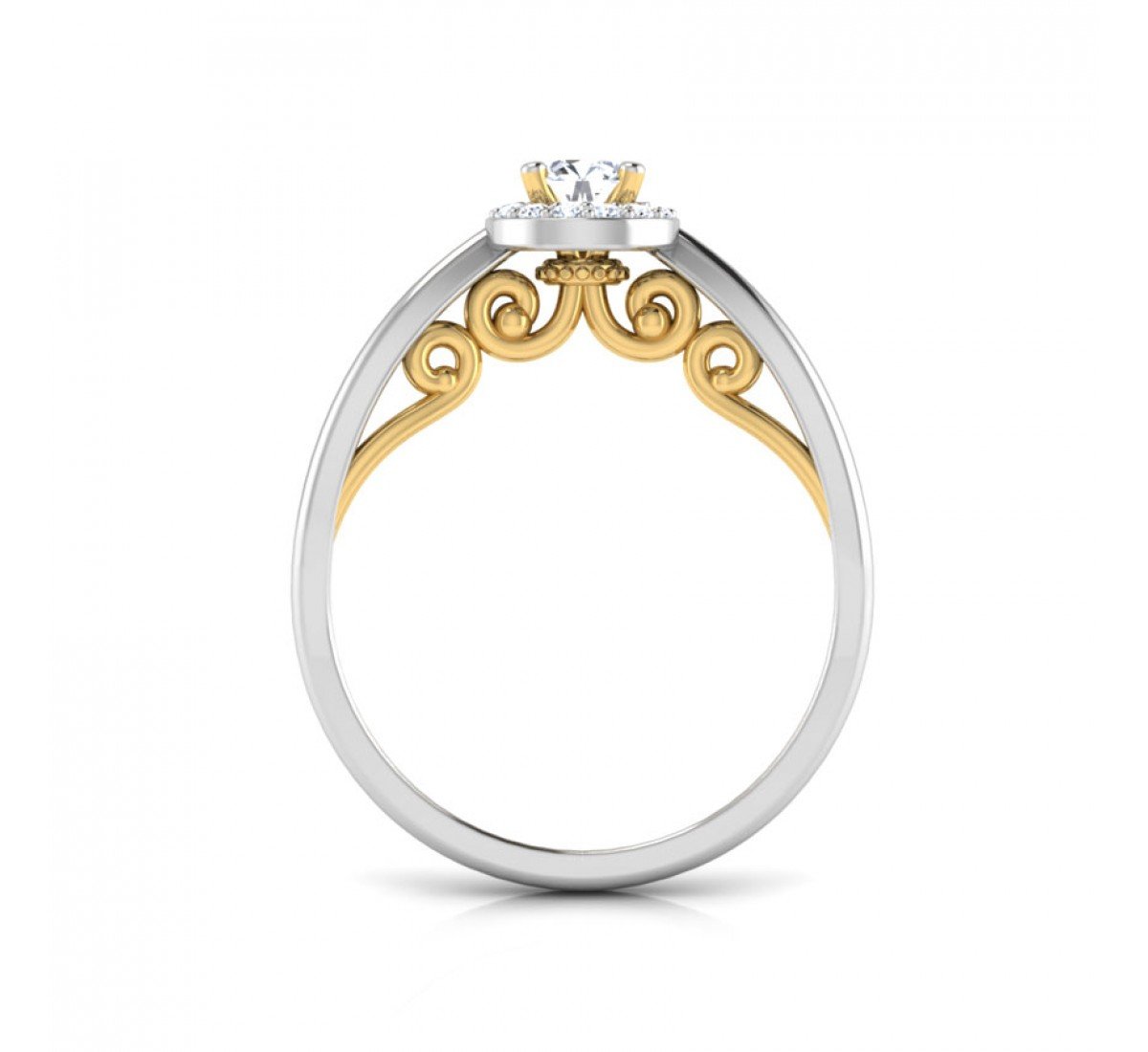 Garland Spiral Solitaire Diamond Ring