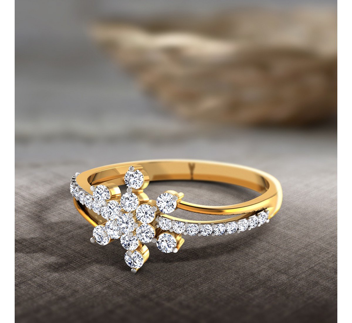 Opulent Shimmer Diamond Ring