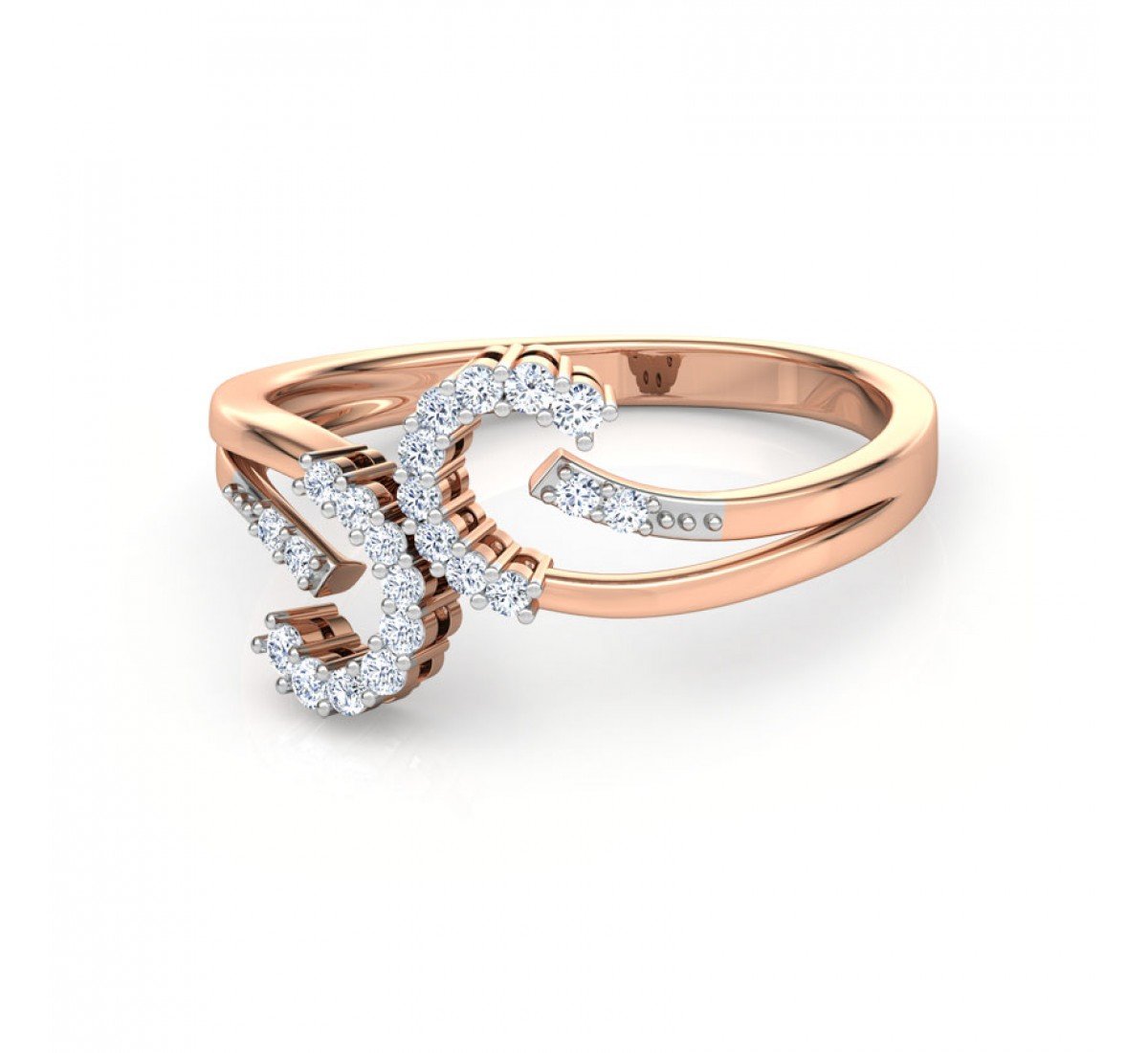 Stefanie Theodara Tone Diamond Ring