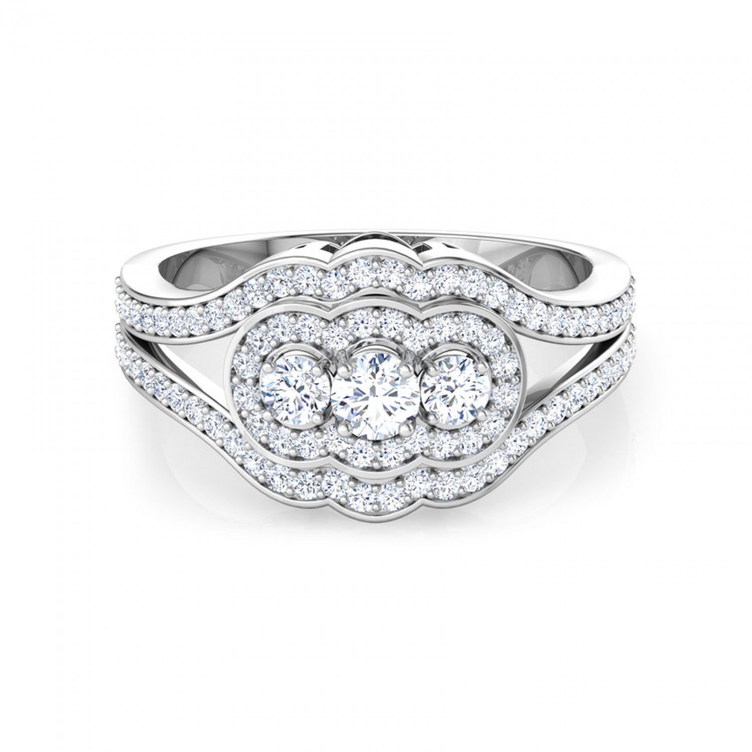 Graca Arching Solitaire Diamond Ring