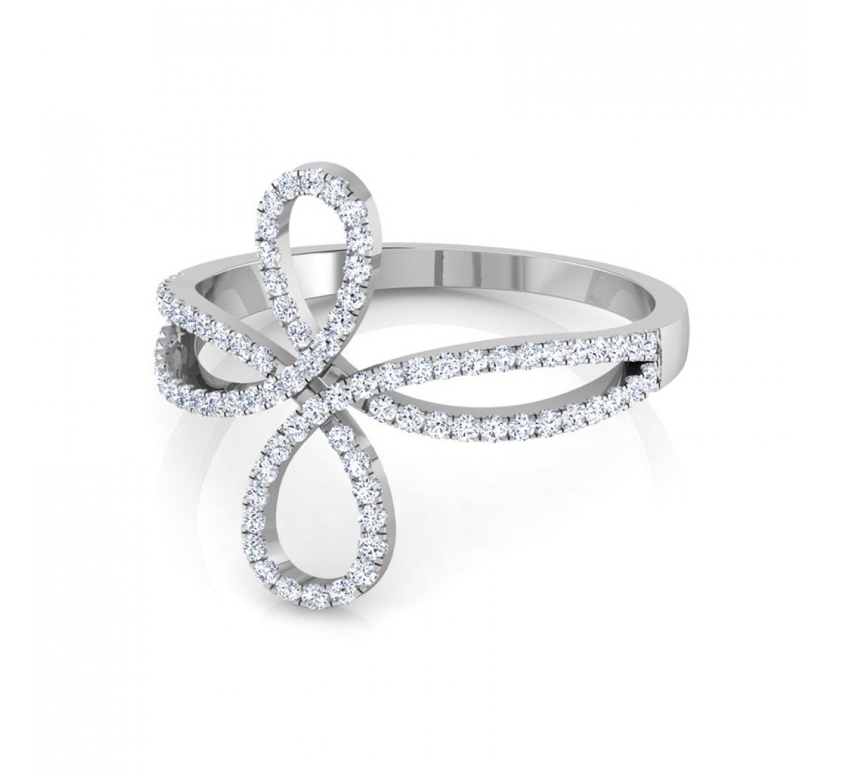 Ornate Aviate Infinity Diamond Ring