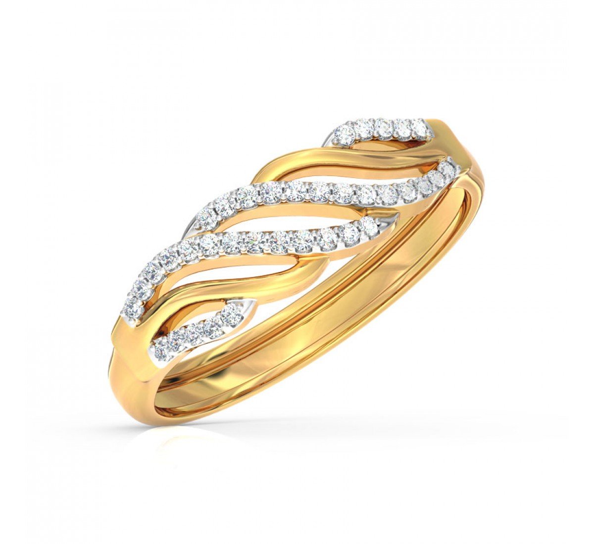 Whimsical Weave Diamond Band