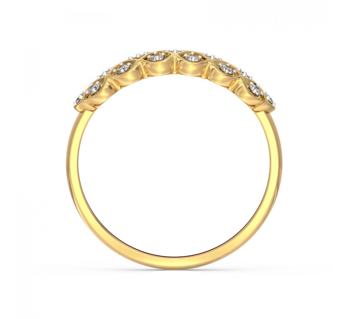 Serpentine Sparkle Diamond Band