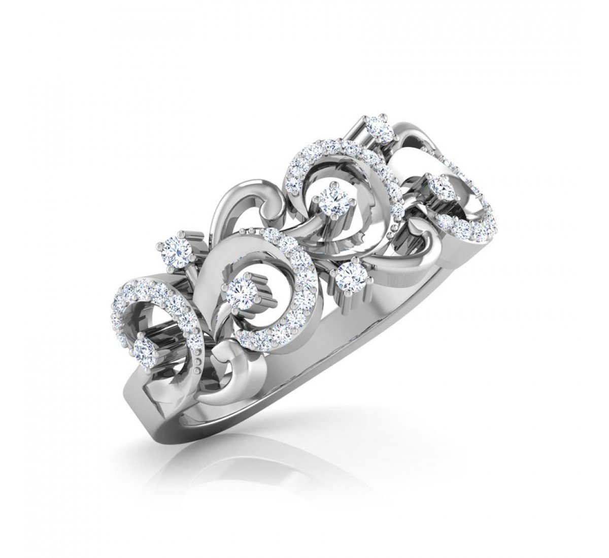 Enchanted Foliage Diamond Band