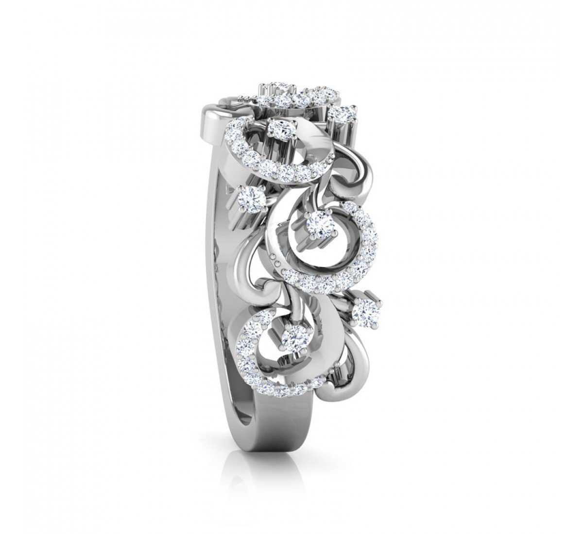 Enchanted Foliage Diamond Band