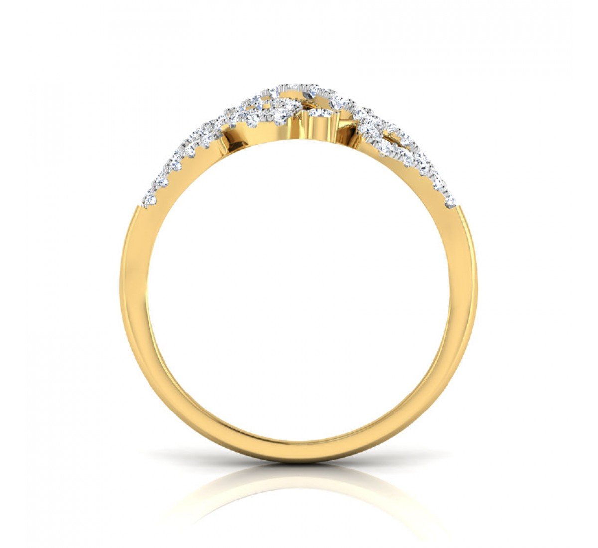 Whimsical Leaflet Diamond Band